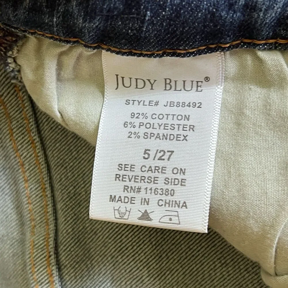 Judy Blue Jeans Womens Size 5/27  Relaxed Fit High Rise Aztec Side Hippie Boho - Picture 6 of 9